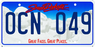 SD license plate 0CNO49