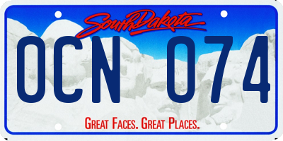 SD license plate 0CNO74