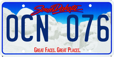 SD license plate 0CNO76