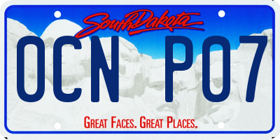 SD license plate 0CNP07