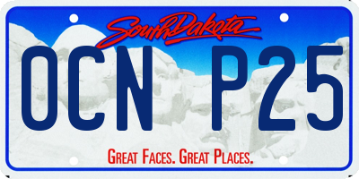 SD license plate 0CNP25