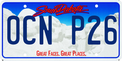 SD license plate 0CNP26