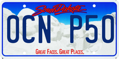 SD license plate 0CNP50