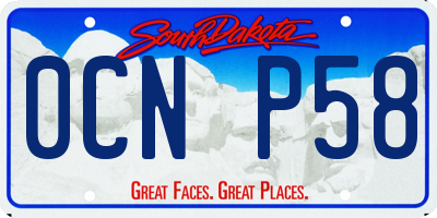 SD license plate 0CNP58