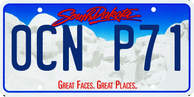 SD license plate 0CNP71