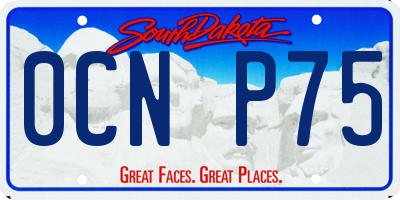 SD license plate 0CNP75