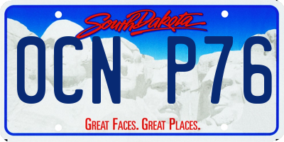 SD license plate 0CNP76