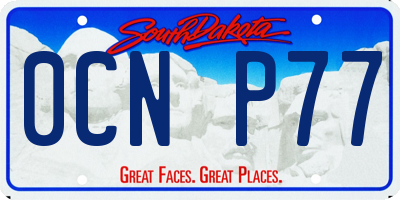 SD license plate 0CNP77