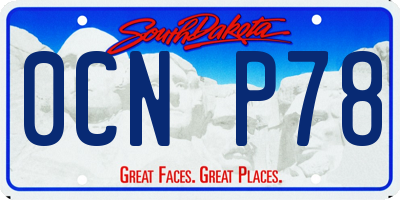 SD license plate 0CNP78