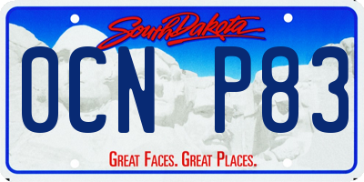 SD license plate 0CNP83