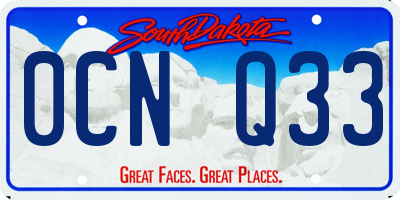 SD license plate 0CNQ33