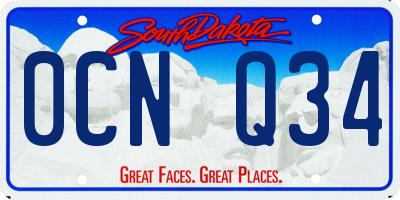 SD license plate 0CNQ34