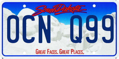 SD license plate 0CNQ99