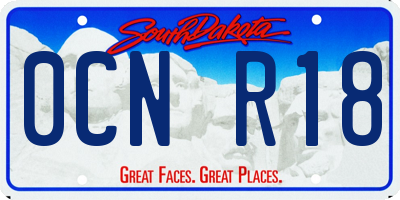 SD license plate 0CNR18