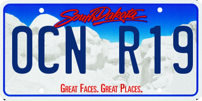 SD license plate 0CNR19