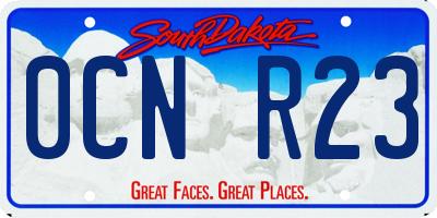 SD license plate 0CNR23