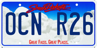 SD license plate 0CNR26