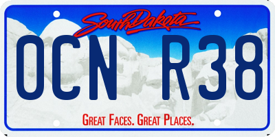SD license plate 0CNR38