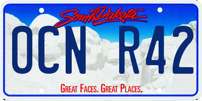 SD license plate 0CNR42