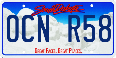 SD license plate 0CNR58