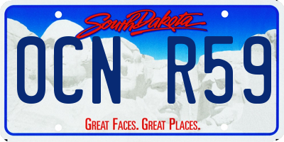 SD license plate 0CNR59