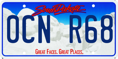 SD license plate 0CNR68