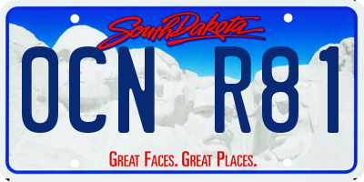 SD license plate 0CNR81