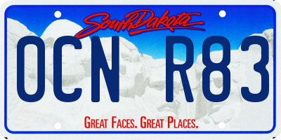 SD license plate 0CNR83