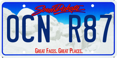 SD license plate 0CNR87