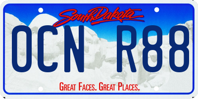 SD license plate 0CNR88