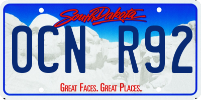 SD license plate 0CNR92