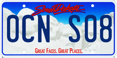 SD license plate 0CNS08