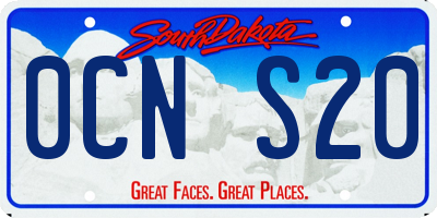 SD license plate 0CNS20