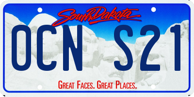 SD license plate 0CNS21