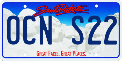 SD license plate 0CNS22