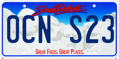 SD license plate 0CNS23