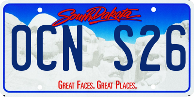 SD license plate 0CNS26