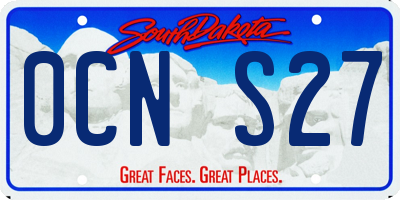 SD license plate 0CNS27