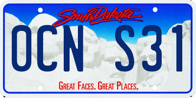 SD license plate 0CNS31