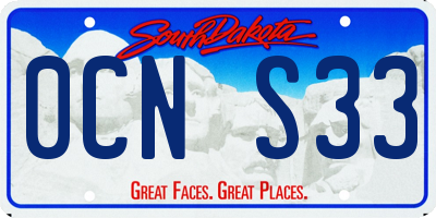 SD license plate 0CNS33