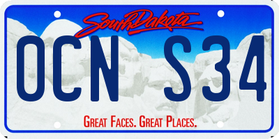 SD license plate 0CNS34