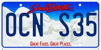 SD license plate 0CNS35