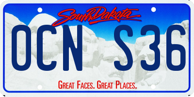 SD license plate 0CNS36