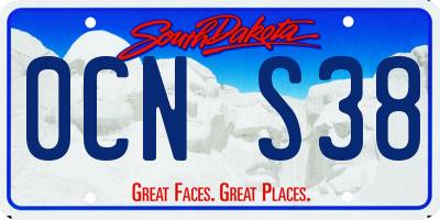 SD license plate 0CNS38