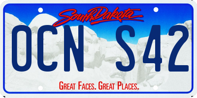 SD license plate 0CNS42