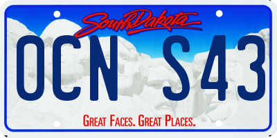 SD license plate 0CNS43