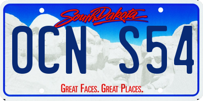 SD license plate 0CNS54