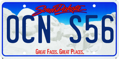 SD license plate 0CNS56