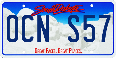 SD license plate 0CNS57