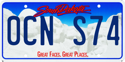 SD license plate 0CNS74